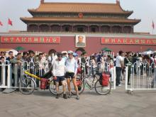 Saliendo de la plaza de Tiananmen