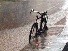 Lluvia y bici